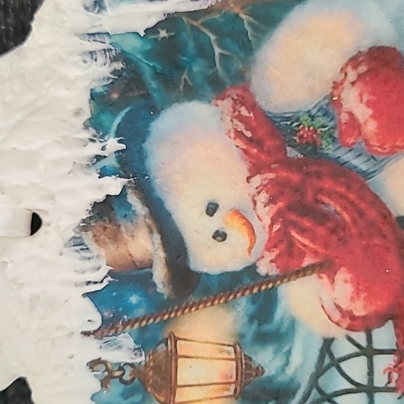 Snowman Shell Christmas Ornament (Handcrafted) - Picture 3 of 7